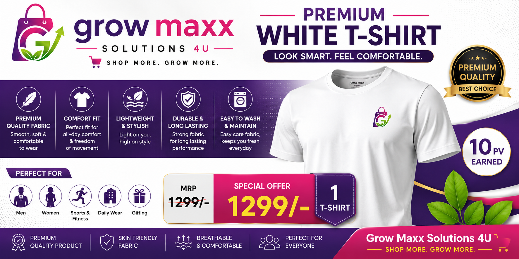 Premium White T shirt
